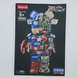 *Sale* Wangao Block Model Captain America Mechanical Bear Half Clear Version